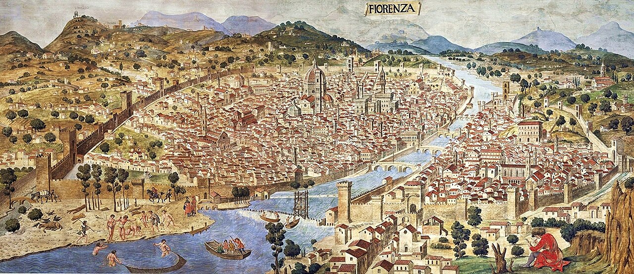 Pianta della Catena — bird's-eye view of Florence, 1470